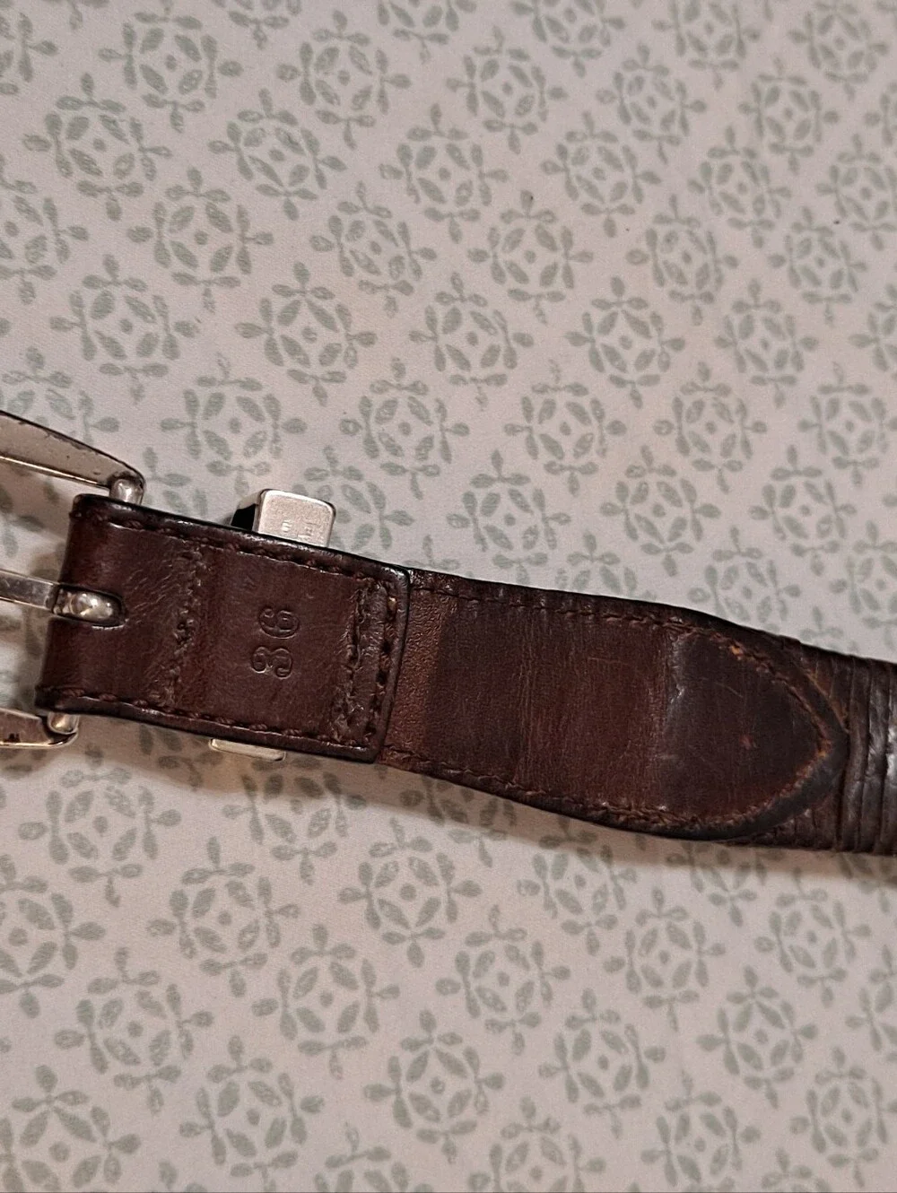 The Territory Ahead Men's Brown Leather Belt with Silver Buckle 36